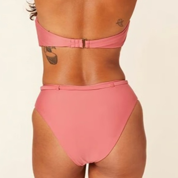 Andie Swim Bikini Scala Top and Riviera High Waisted Bottom in Fruit Punch XS - Picture 2 of 6